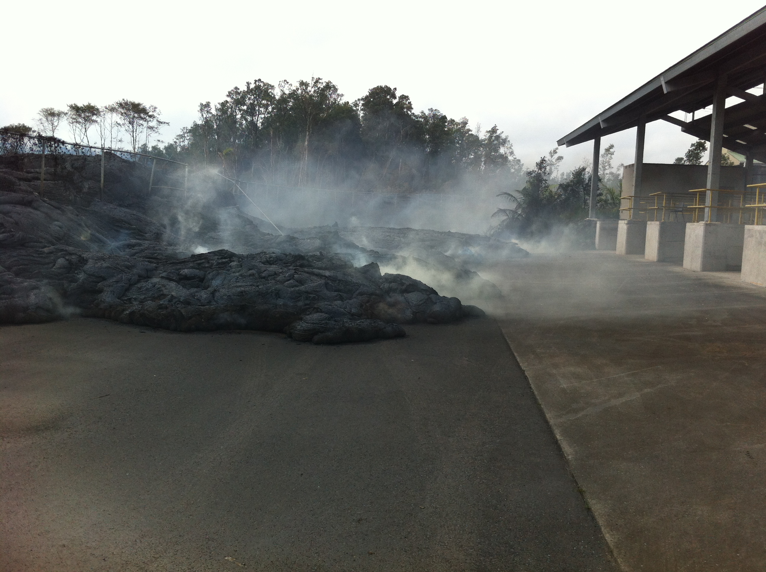 Pahoa Transfer Station lava viewing