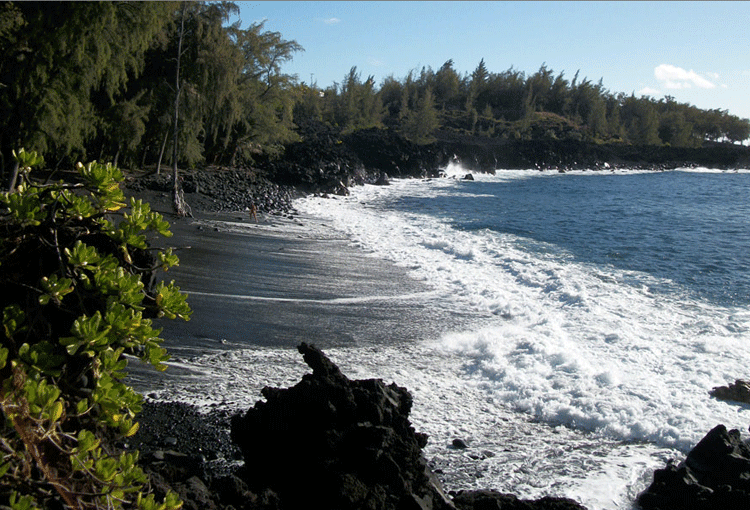 kehena black sand beach, Puna District Big Island